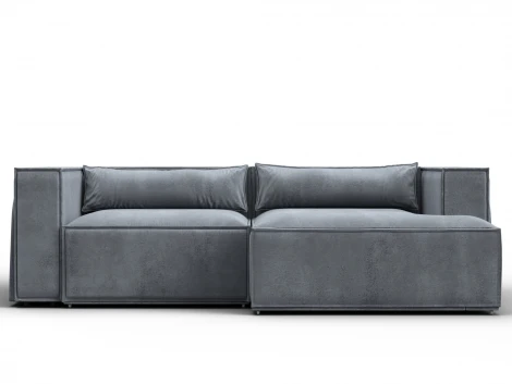 Диван угловой Лига-061 угол правый (ДСП,Брус,Фанера,Велюр/Серый) Лига Диванов 131152