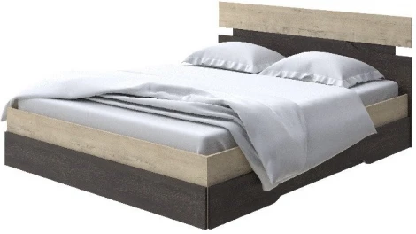 Без бренда Кровать Milton (ЛДСП Бунратти/Дуб Кантербери) 160x200