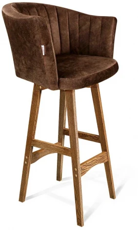 Стул барный Sheffilton SHT-ST42-1/S65 кофейный трюфель/дуб коричневый брашированный от фабрики Sheffilton