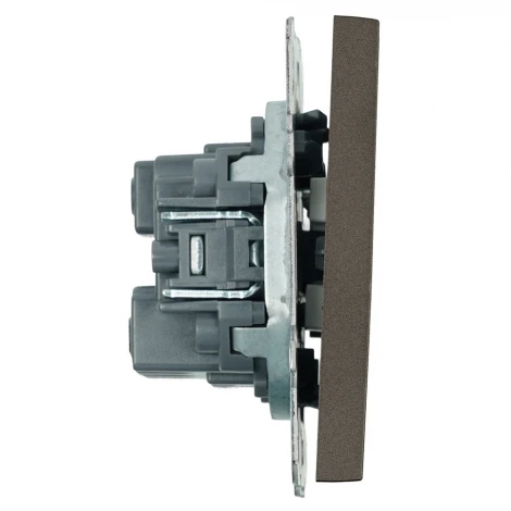 Выключатель трехклавишный (антрацит, soft touch) Stekker Эмили 49922