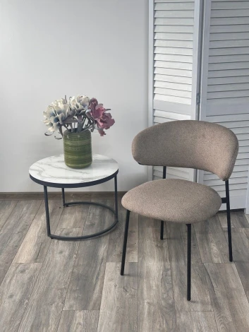 Стул ТРЕНД (TREND) цвет NS05 Капучино, букле / черный каркас M-City 64609