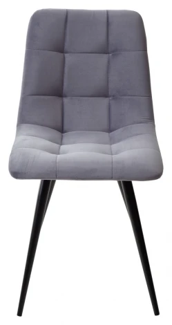 Стул CHILLI-Q серый #27, велюр / черный каркас, 4 шт/ 1 к