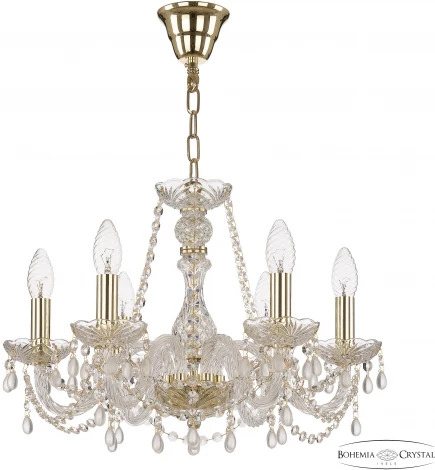 Подвесная люстра Bohemia 112 112/6/165 G V0300 (220V, подвески, на цепи, подсвечник, свеча)