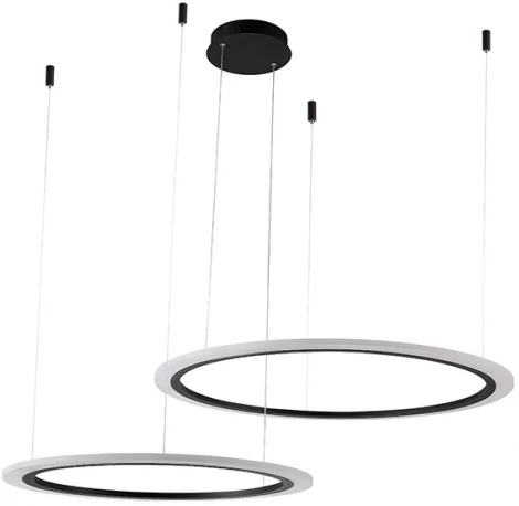 Подвесной светильник MANZANA SP53W LED D600+800 BLACK Crystal Lux