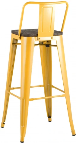 Стул барный Stool Group TOLIX WOOD со спинкой желтый УТ000001866