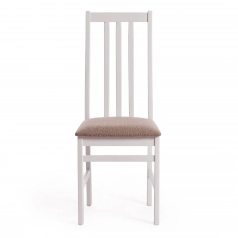 Стул SWEDEN white, ткань бежевая (Ford William 7) (Многослойная фанера)