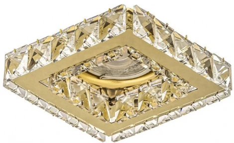 Встраиваемый светильник хрустальный Dio D'Arte Tayo Gold GU10.5.14.9x9.100 G