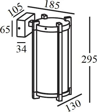 Настенный светильник уличный Oasis Light UNITE 2321 Bl (220V, IP54)