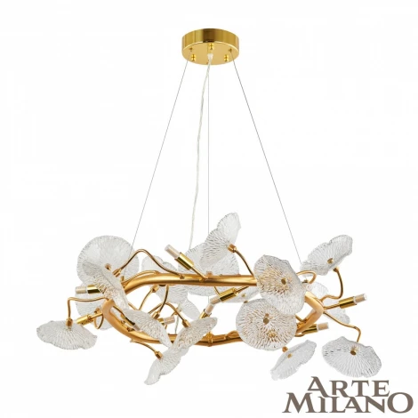 Подвесной светильник Arte Milano 900.D800.H400.G9.15 G (220V, на тросе, цветы)