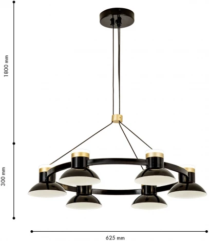 Подвесная люстра большая Favourite Tatti 4516-6P (LED, 220V, на тросе)