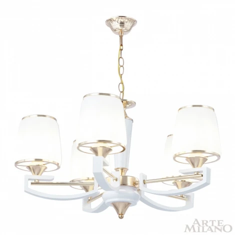 Подвесная люстра Arte Milano Florentia-2457 302457/5 Wh/Gd (220V, на цепи)