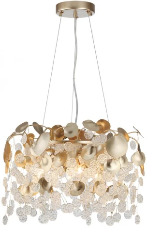 Подвесная люстра Odeon Light Coins 5104/6 золотистый/прозрачный металл/стекло E14 6*40W 220В (на тросе)