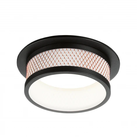 Встраиваемый светильник под лампу GX53 черный/золотой Wolta Rete WDL-GX53/12BG