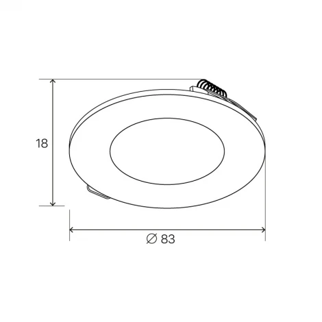 Точечный светодиодный светильник 5Вт 4000К IP20 Lumin'arte DLUSWH-DLL5W