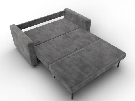 Диван прямой Лига-070 (ЛДСП,Брус,Фанера/Дерево/Велюр/Серый) Лига Диванов 129756