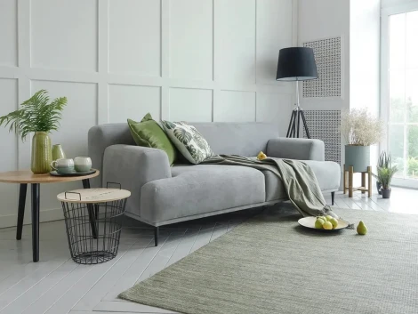 Диван Portofino 2-х местный ОГОГО (арт.604102), (Рогожка/Желтый)