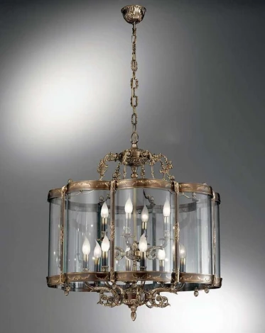 Подвесная люстра Nervilamp L11/8+4 (220V, на цепи, подсвечник, свеча)