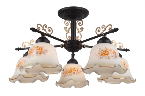 Потолочная люстра Arte Lamp Aroma A6582PL-5BR