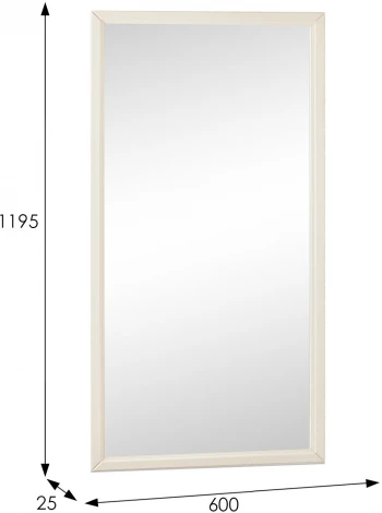 Зеркало настенное Ника слоновая кость 119,5 см x 60 см от фабрики Mebelik