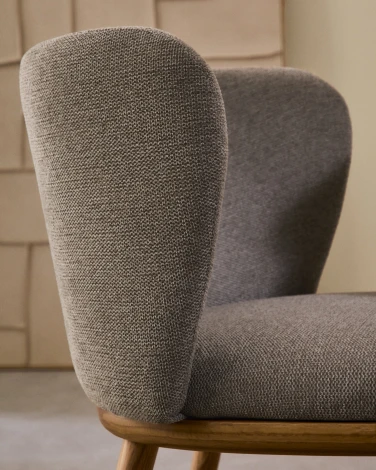 Ciselia Стул из коричневой синели и натурального массива ясеня La Forma (ex Julia Grup) арт.217213