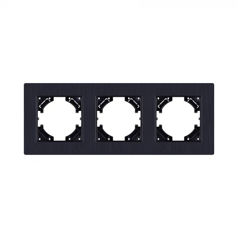 Рамка 3-постовая черный Kollinger Eleganz Plex EP3BK