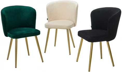 Стул M-City МОНЕ ZIZI 002 Молочный, велюр / Золотой каркас