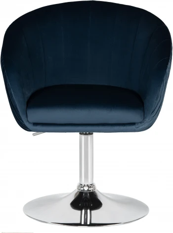 Кресло дизайнерское DOBRIN EDISON (синий велюр (1922-20)) 8600-LM 8600-LM, цвет сиденья синий (1922-20), основания хром