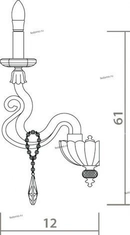 Бра Divinare Carl 5124/14 AP-1