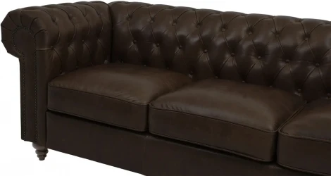 Диван Chester Classic ОГОГО (арт.329637), (Кожа/Коричневый)