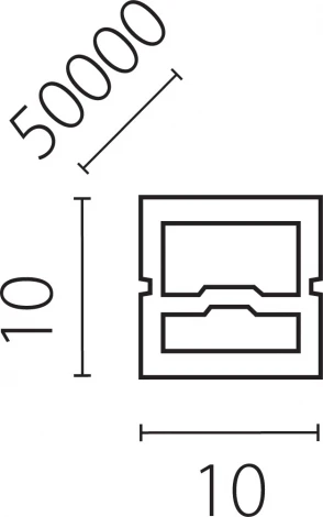 Профиль квадратный силиконовый 50м/упак д/LED ленты Lightstar Profiled 441051
