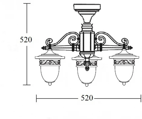 Потолочный светильник уличный Oasis Light KRAKOV 1 S 87270SA/3/02 Gb (220V, фонарь, IP44)