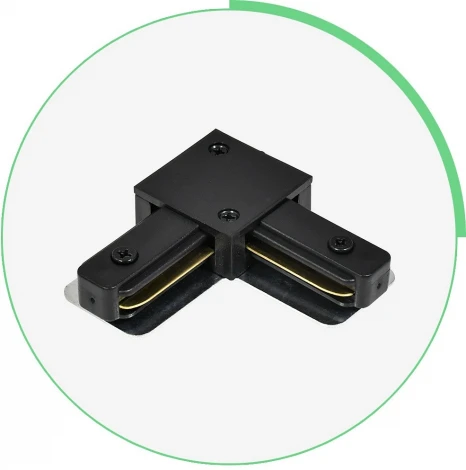 Коннектор угловой для накладного однофазного шинопровода Hesby Lighting Skylite HSBL_0005