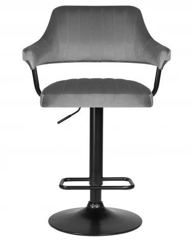 Набор 2 шт стул барный DOBRIN CHARLY BLACK (серый велюр (MJ9-75))