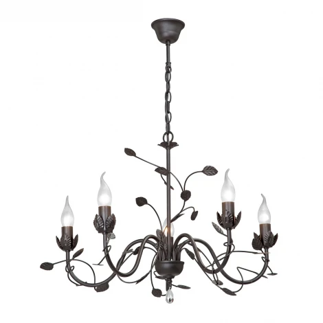 Подвесная люстра Vitaluce V1661-1/5 (220V, на цепи, свеча, листья)