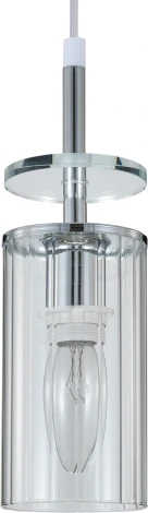 Подвесной светильник Escada Avolto 10191/1S Chrome 1x40Вт E14, металл/стекло, хром (220V, на проводе, круглые)