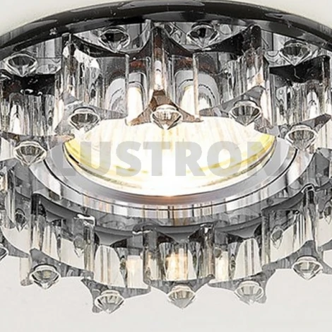 Встраиваемый точечный светильник Ambrella Хрусталь Зеркальный K370 BK