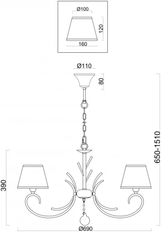 Подвесная люстра Freya Gisela FR2013PL-05G