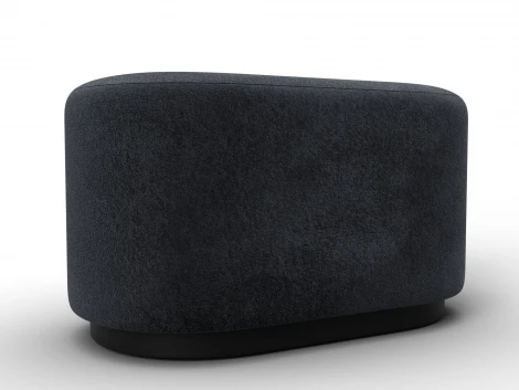 Пуф 007 (ДСП,Фанера/Пластик/Велюр/Темно-серый) Лига Диванов 132381