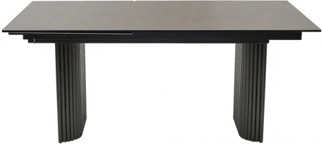 Стол M-City RAGNAR 180 цвет 1697 Коричневая кожа, керамика / Темно-серый каркас