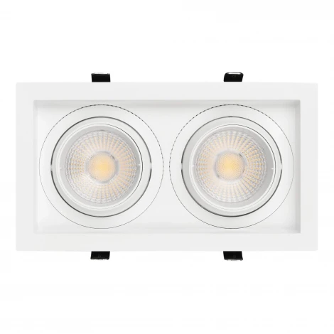 Встраиваемый светильник светодиодный MS-VORTEX-BUILT-S250x140-2x30W Warm3000 (WH-WH, 50 deg, 230V) (Arlight, IP20 Металл) 042369