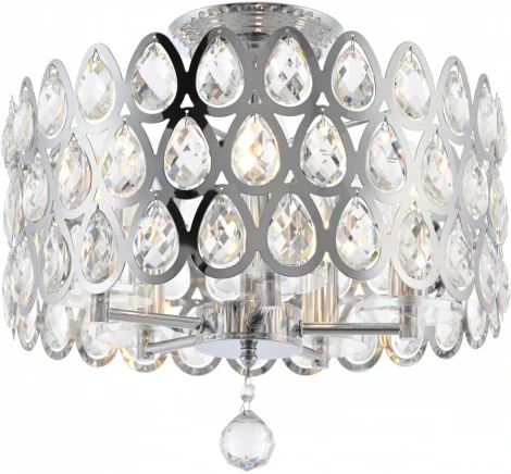 Потолочная люстра хрустальная на штанге Arte Milano Sorrento-1019 371019/5/50/390 CR (220V)