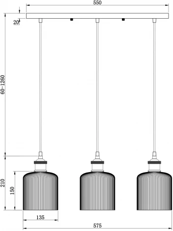 Подвесной светильник Delta FR9001PL-03GB