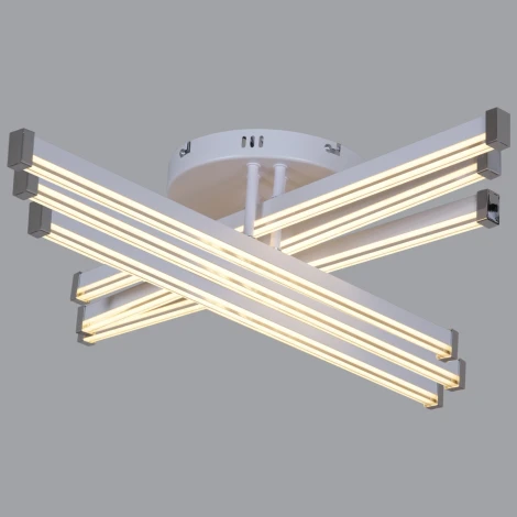 Потолочная люстра светодиодная на штанге с пультом с регулировкой цветовой температуры, яркости и ночным режимом Reluce 82090-0.3-06 WH