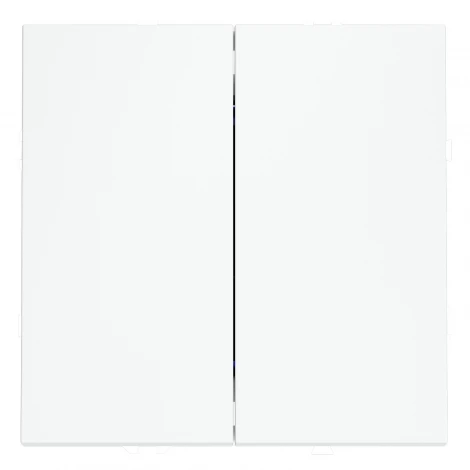 Перекрестный переключатель встраиваемый двухклавишный 10А, (белый матовый) Voltum S70 VLS020502