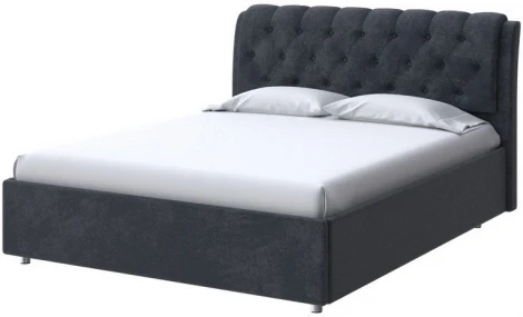 PROxSON Кровать Chester (Ткань: Велюр Casa Графитовый) 90x200