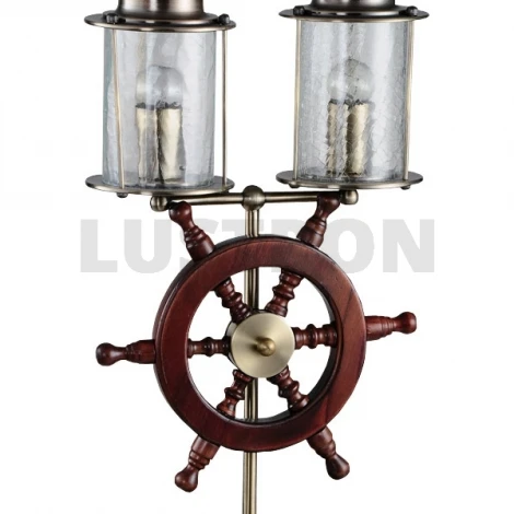 Интерьерная настольная лампа N-Light 828 828-02-04 красное дерево+бронза