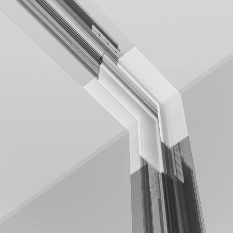 Коннектор угловой внутренний Exility встраиваемый под ГКЛ 12,5мм, белый Maytoni Accessories for tracks TRA034ICL-42.12W