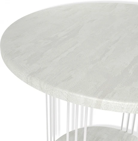 Столик кофейный Sheffilton SHT-CT32-1 белый муар/бетон лофт от фабрики Sheffilton