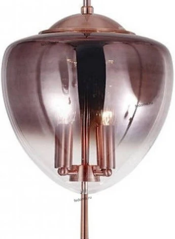 Люстра потолочная Crystal Lux Milagro, 4 лампы, медь с дымчатым