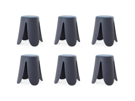 Комплект табуретов Chim 6 шт. ОГОГО Обстановочка! 966347 (Мех/Фиолетовый)